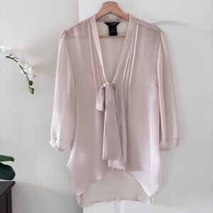 Brody Myles Sheer Nude Button Up Blouse Women’s Size Medium